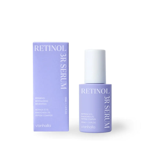 [V'anhalla] Retinol 3R Serum | Pure Retinol 01 Plus Bakuchiol 2 Percent Peptide Complex Triple Anti Aging Care for Firm Smooth