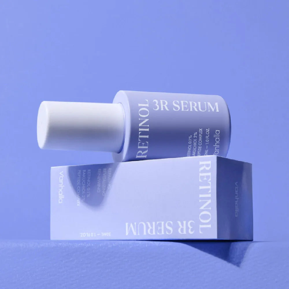 [V'anhalla] Retinol 3R Serum | Pure Retinol 01 Plus Bakuchiol 2 Percent Peptide Complex Triple Anti Aging Care for Firm Smooth
