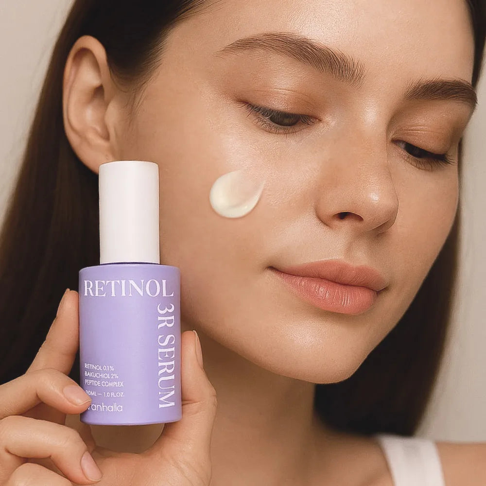 [V'anhalla] Retinol 3R Serum | Pure Retinol 01 Plus Bakuchiol 2 Percent Peptide Complex Triple Anti Aging Care for Firm Smooth