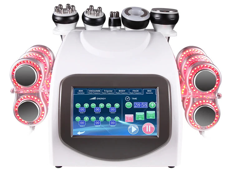 New 80k 40Khz Ultrasonic Cavitation Lipo Laser Rf Vacuum 5D Fat Slimming Beauty Weight Loss Machine with EMS Pad