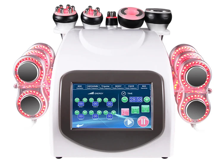 New 80k 40Khz Ultrasonic Cavitation Lipo Laser Rf Vacuum 5D Fat Slimming Beauty Weight Loss Machine with EMS Pad