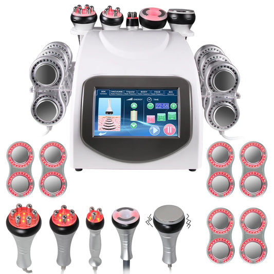 New 80k 40Khz Ultrasonic Cavitation Lipo Laser Rf Vacuum 5D Fat Slimming Beauty Weight Loss Machine with EMS Pad