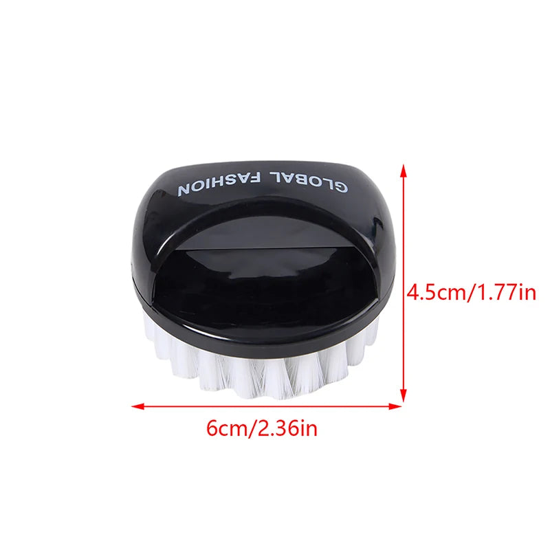 Nail Brush Nail Art Pedicure Soft Remove Dust Plastic Round Cleaning Scrubbing File Tools Black White Manicure Finger Care Salon