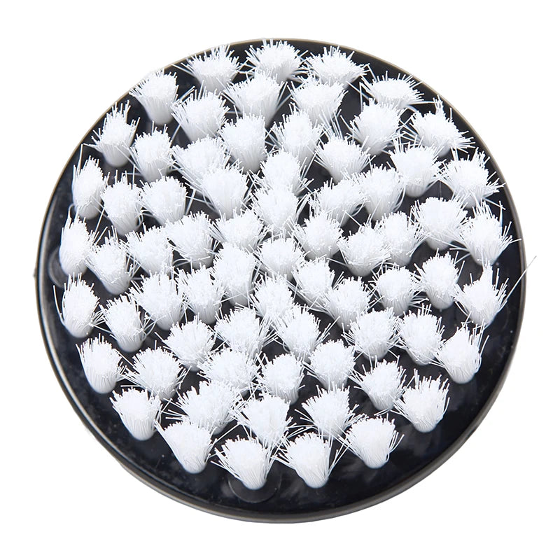 Nail Brush Nail Art Pedicure Soft Remove Dust Plastic Round Cleaning Scrubbing File Tools Black White Manicure Finger Care Salon