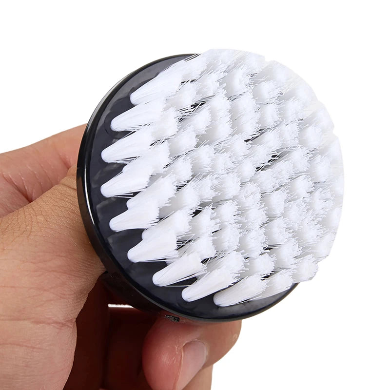 Nail Brush Nail Art Pedicure Soft Remove Dust Plastic Round Cleaning Scrubbing File Tools Black White Manicure Finger Care Salon